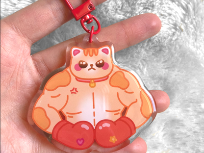 BUFF CAT KEYCHAIN