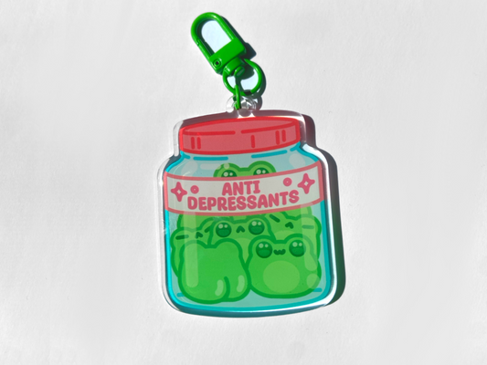 FROG PILL KEYCHAIN