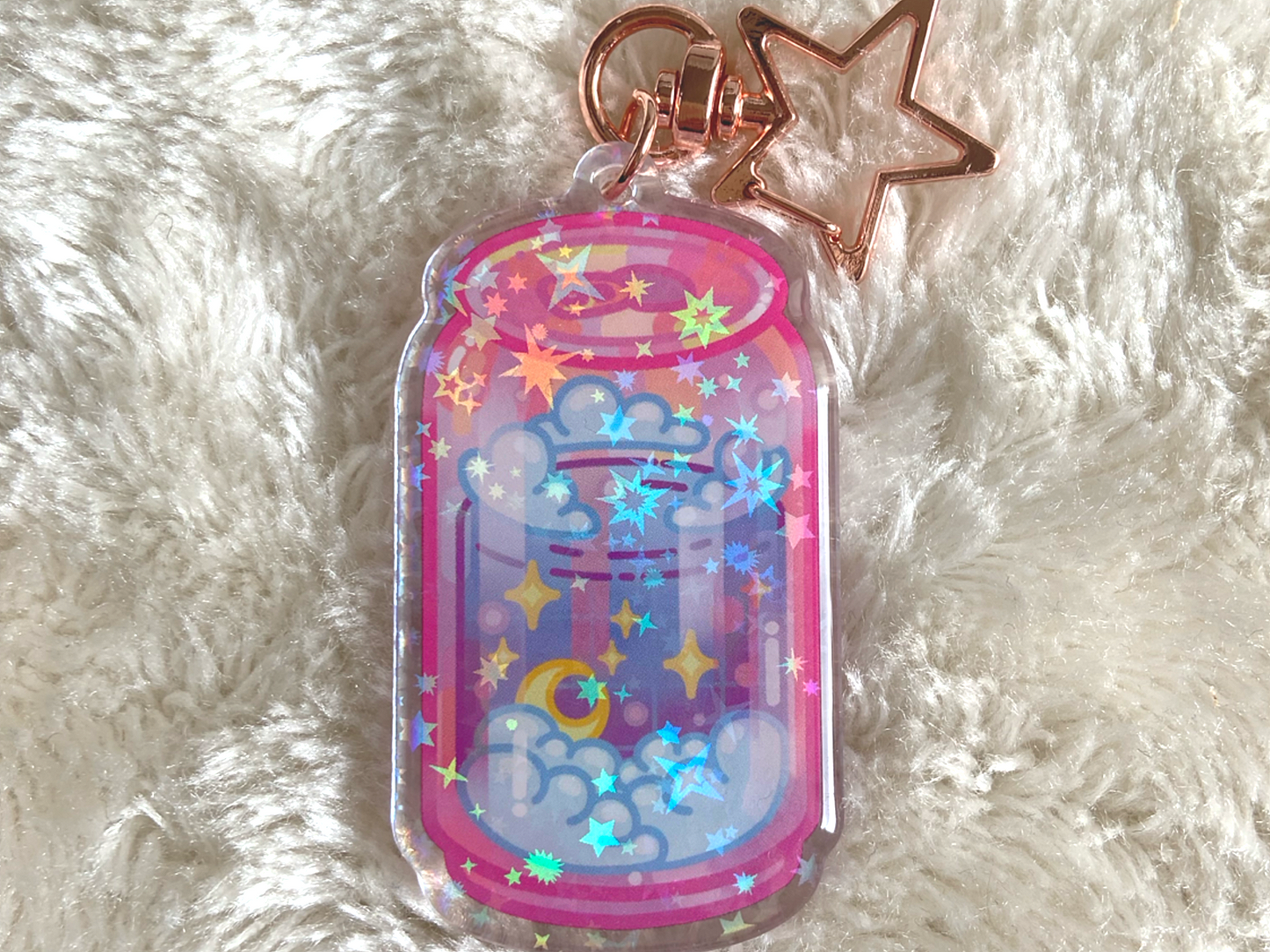 SODA CAN HOLO KEYCHAIN