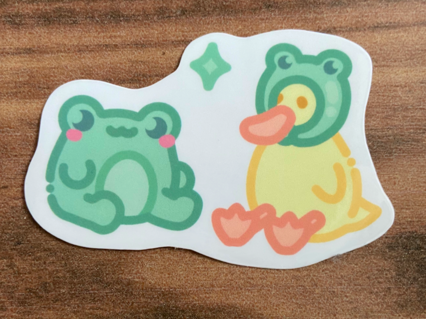 FROG AND DUCK FRIENDS STICKER