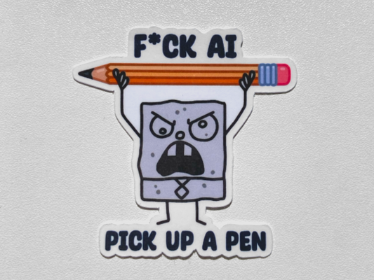 SPONGEBOB ANTI AI ART STICKER