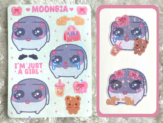 SAD HAMSTER STICKER SHEET