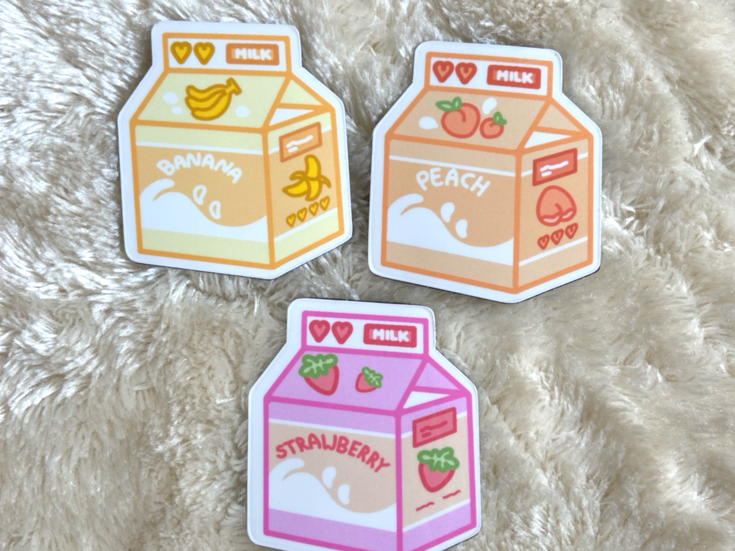 FRUIT MILK FRIDGE MAGNET SET