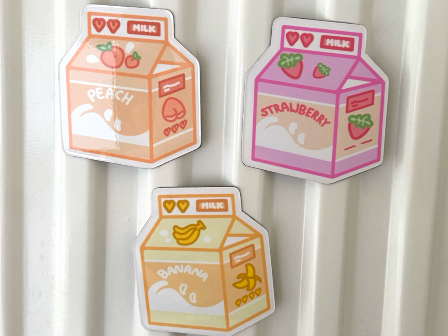 FRUIT MILK FRIDGE MAGNET SET