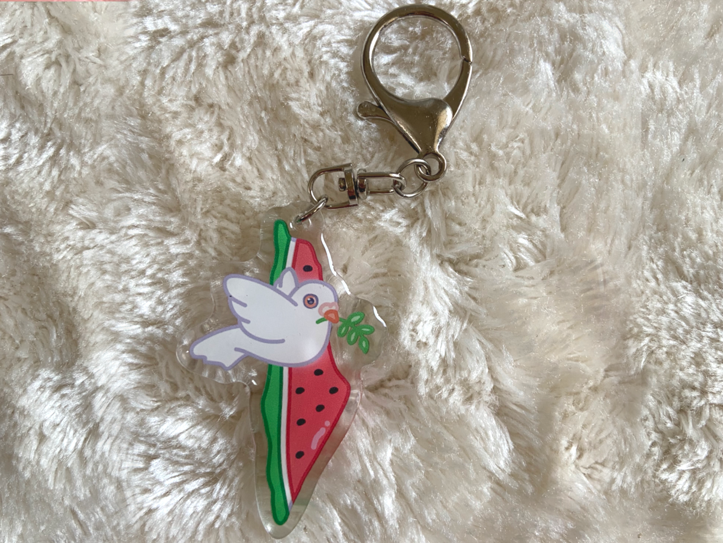 PALESTINE WATERMElON PEACE KEYCHAIN