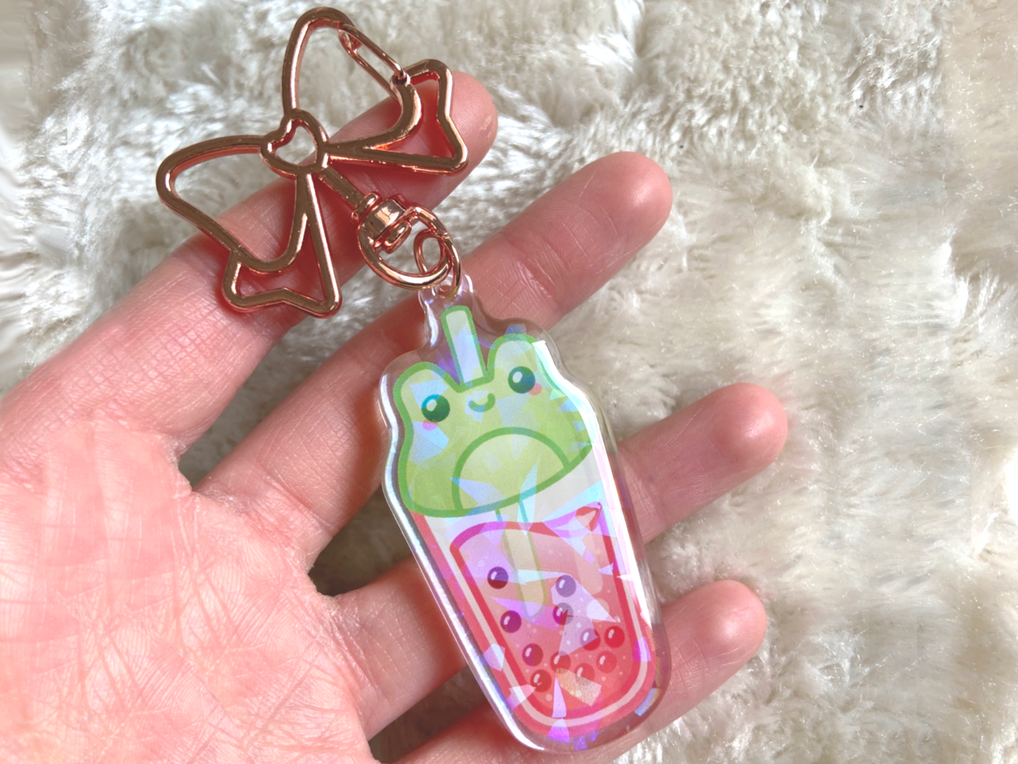 FROG BOBA HOLO KEYCHAIN