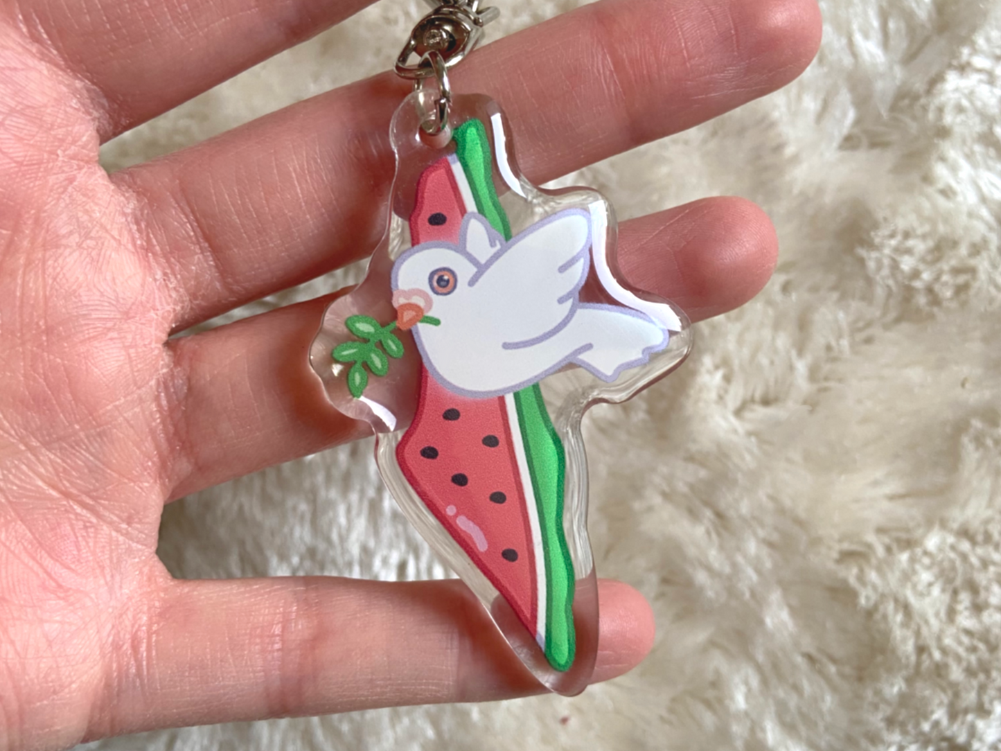 PALESTINE WATERMElON PEACE KEYCHAIN