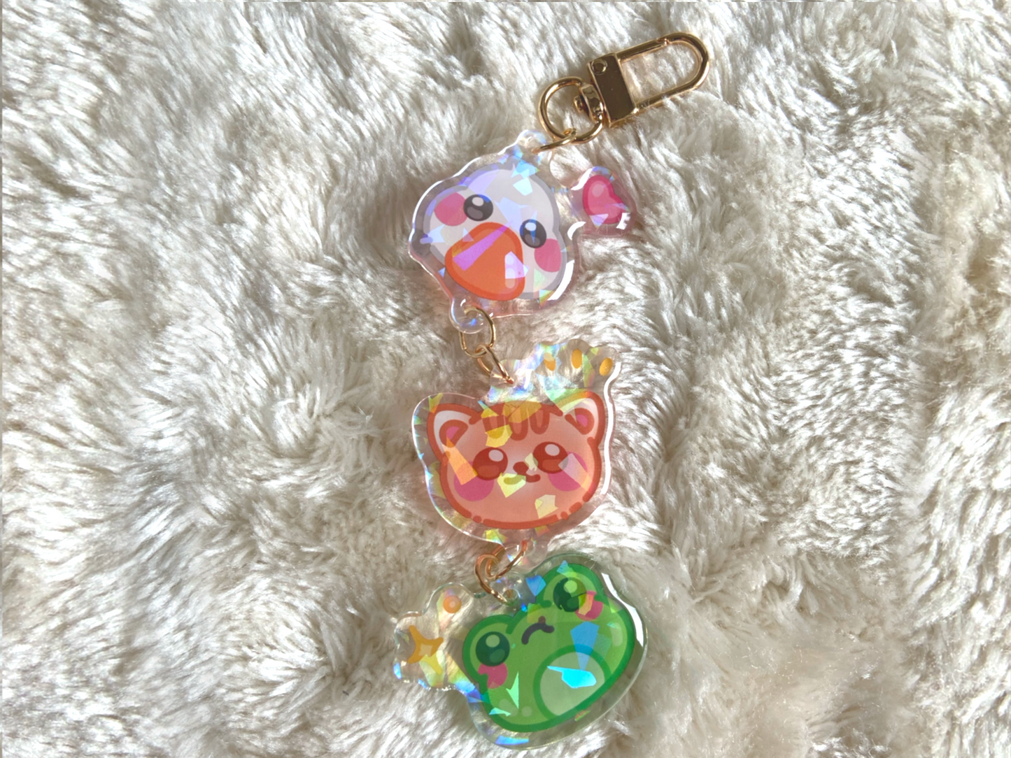 ANIMAL TRIO CONNECTED KEYCHAIN