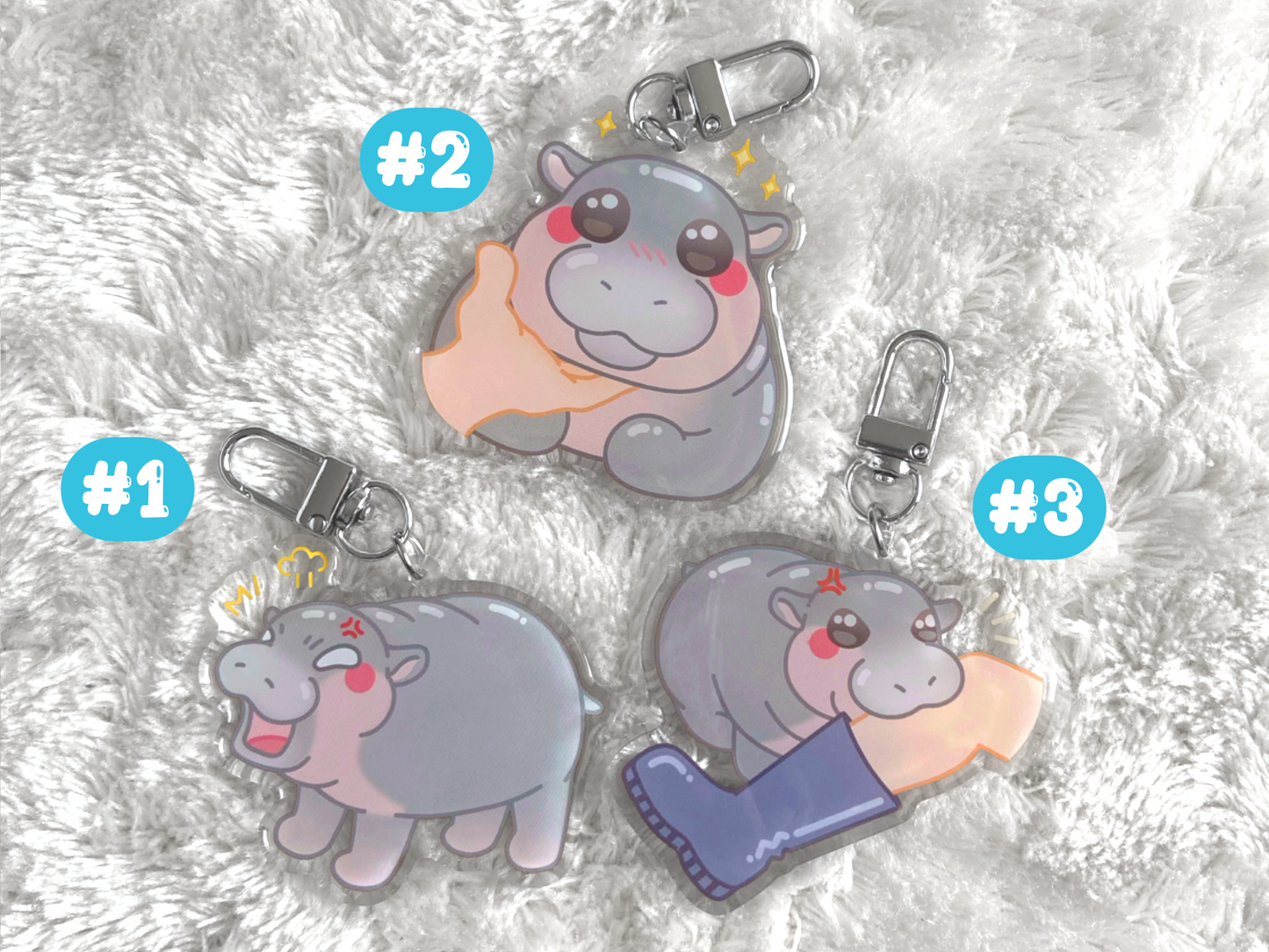 MOO DENG KEYCHAINS