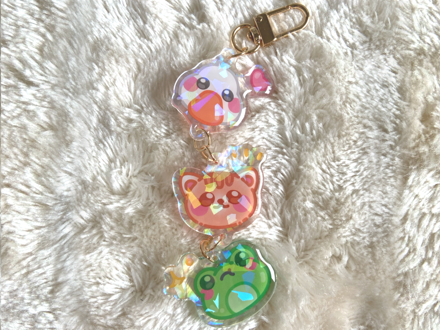 ANIMAL TRIO CONNECTED KEYCHAIN