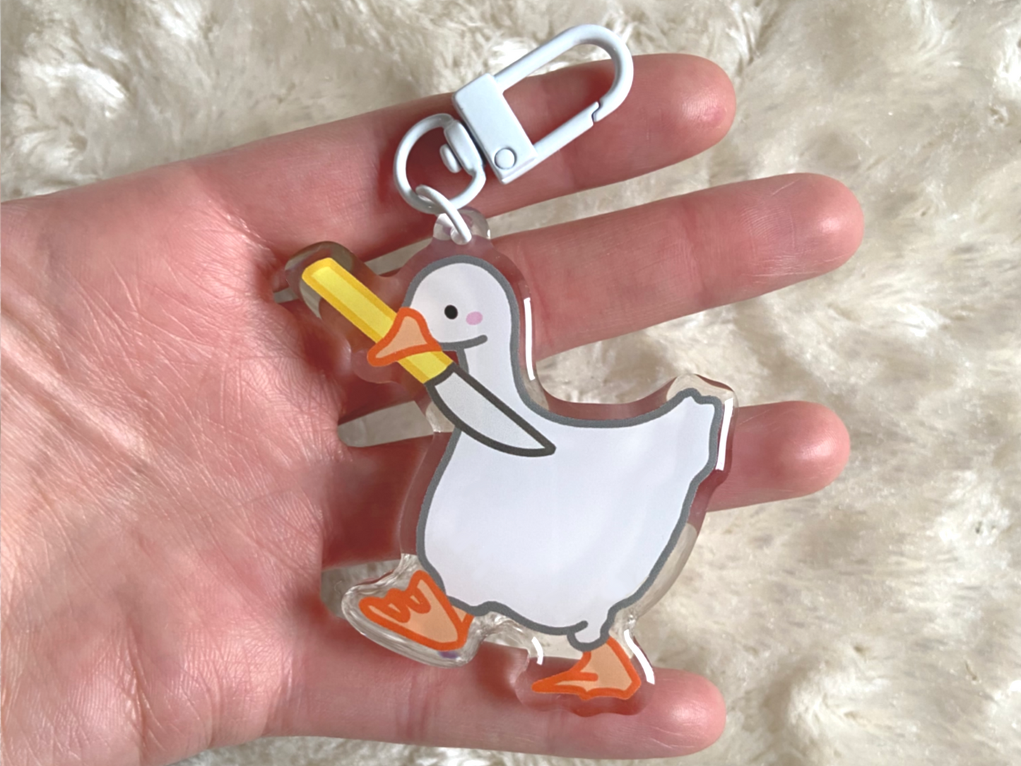 DUCK WITH KNIFE KEYCHAIN