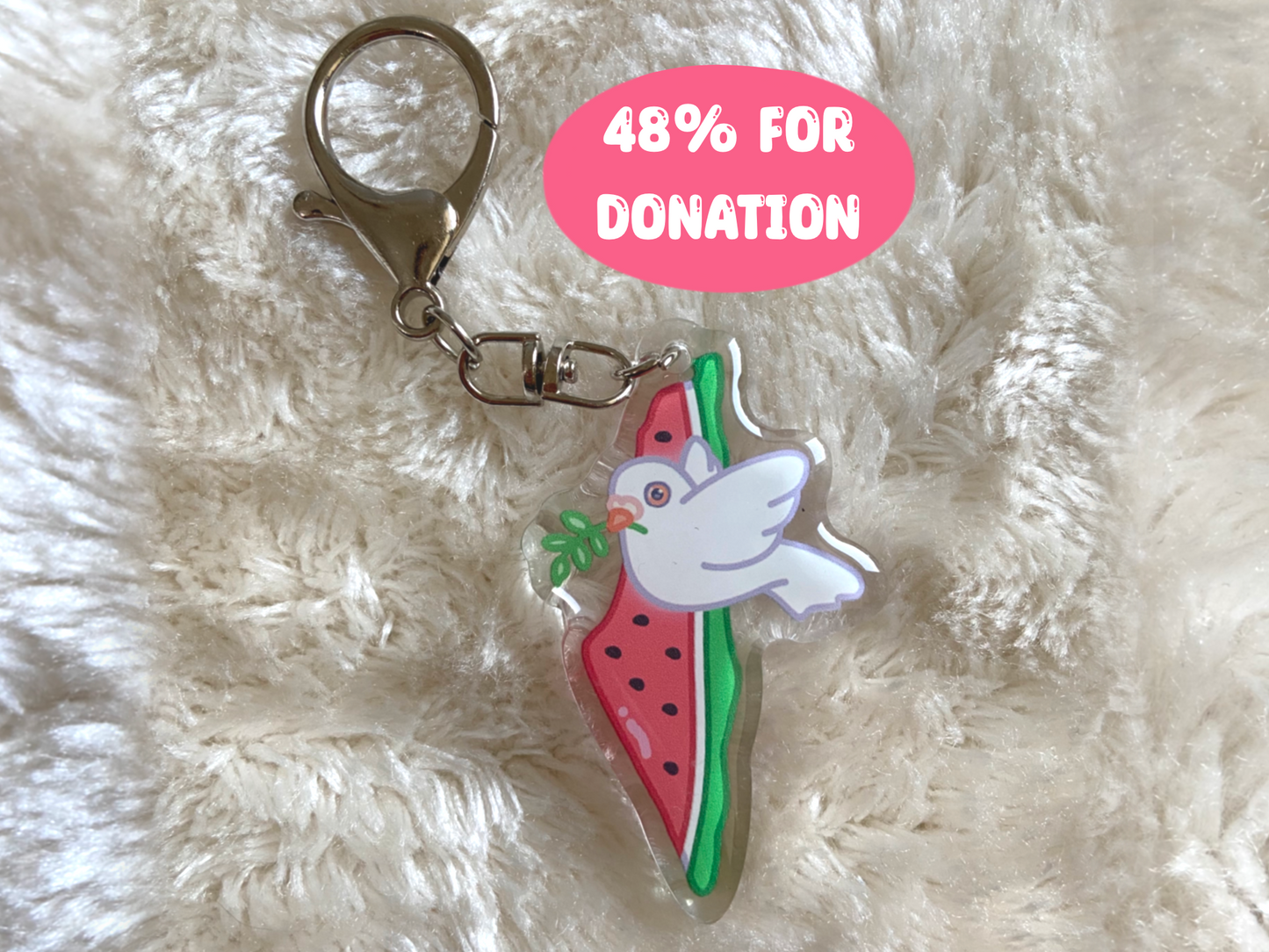 PALESTINE WATERMElON PEACE KEYCHAIN