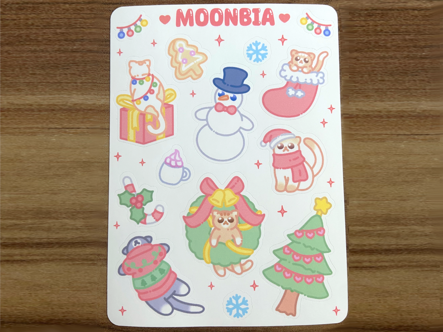 CHRISTMAS KAWAII STICKER SHEET