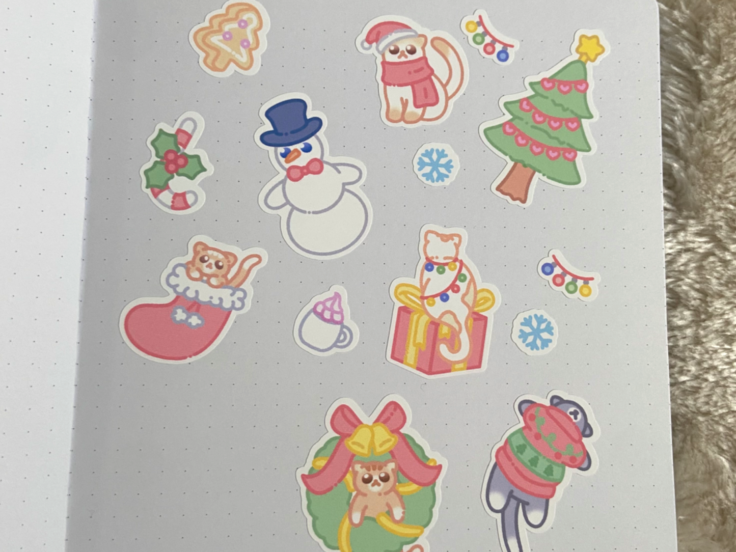 CHRISTMAS KAWAII STICKER SHEET