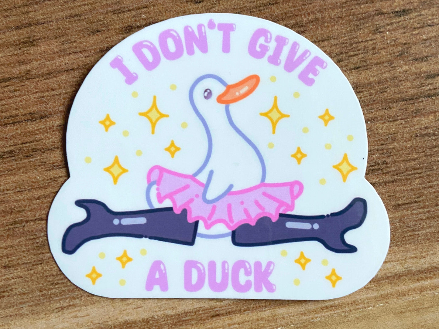 I DONT GIVE A DUCK STICKER - LAMINIERT