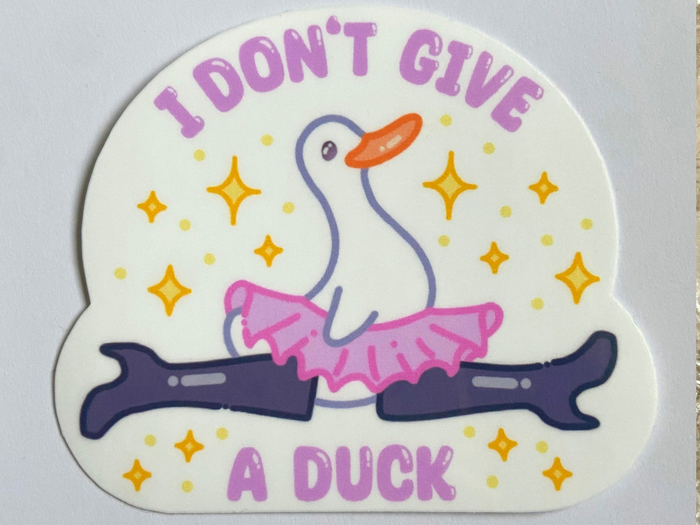 I DONT GIVE A DUCK STICKER - LAMINIERT