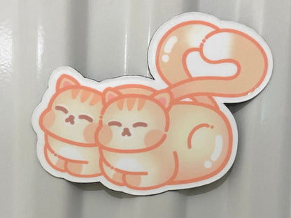 CAT PAIR FRIDGE MAGNET