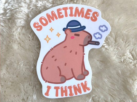 LUSTIGER CAPYBARA STICKER - LAMINIERT