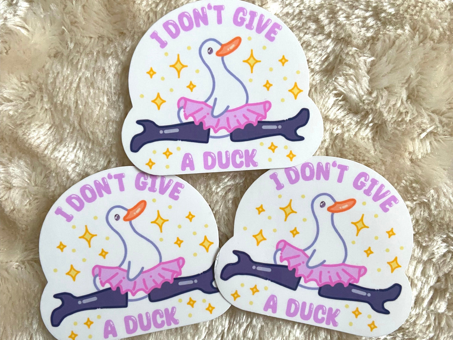 I DONT GIVE A DUCK STICKER - LAMINIERT