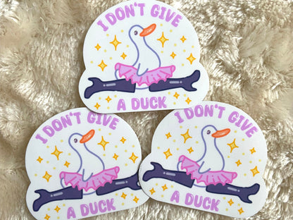 I DONT GIVE A DUCK STICKER
